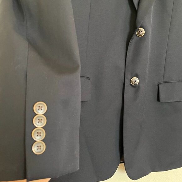 Joseph & Feiss Gold Blazer, Navy , 44 Reg 100% WORESTER WOOL EXECUTIVE Fit - Picture 4 of 16